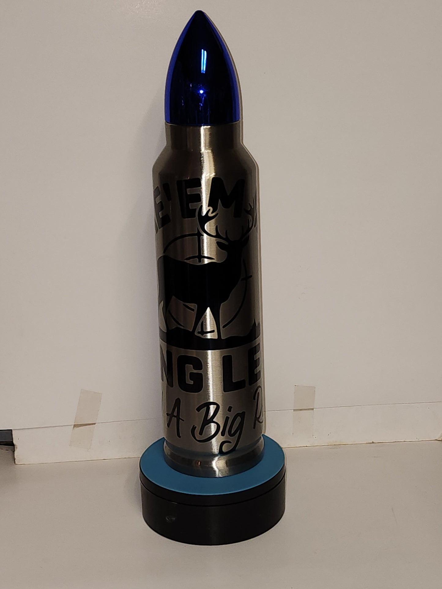 32oz Bullet-Style Thermos – “Big Rack” Hunting Design – Handmade in the USA