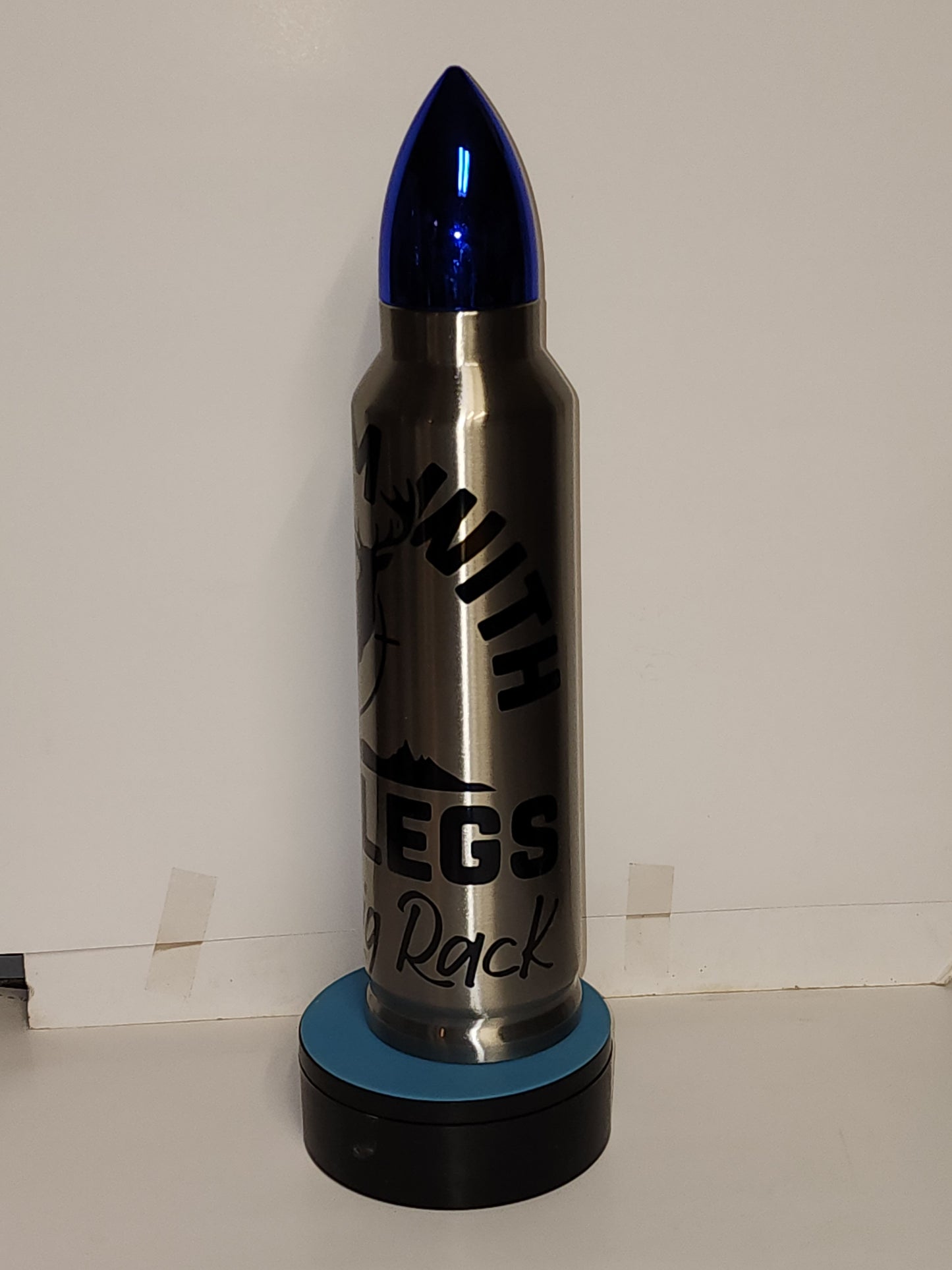 32oz Bullet-Style Thermos – “Big Rack” Hunting Design – Handmade in the USA