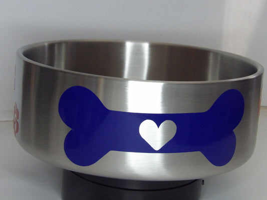64 oz Stainless Steel Dog Bowl – Handmade Personalized Pet Feeding Bowl