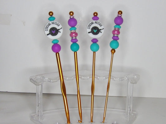 Beaded Crochet Hooks – Sizes 3–6 | Handmade in the USA