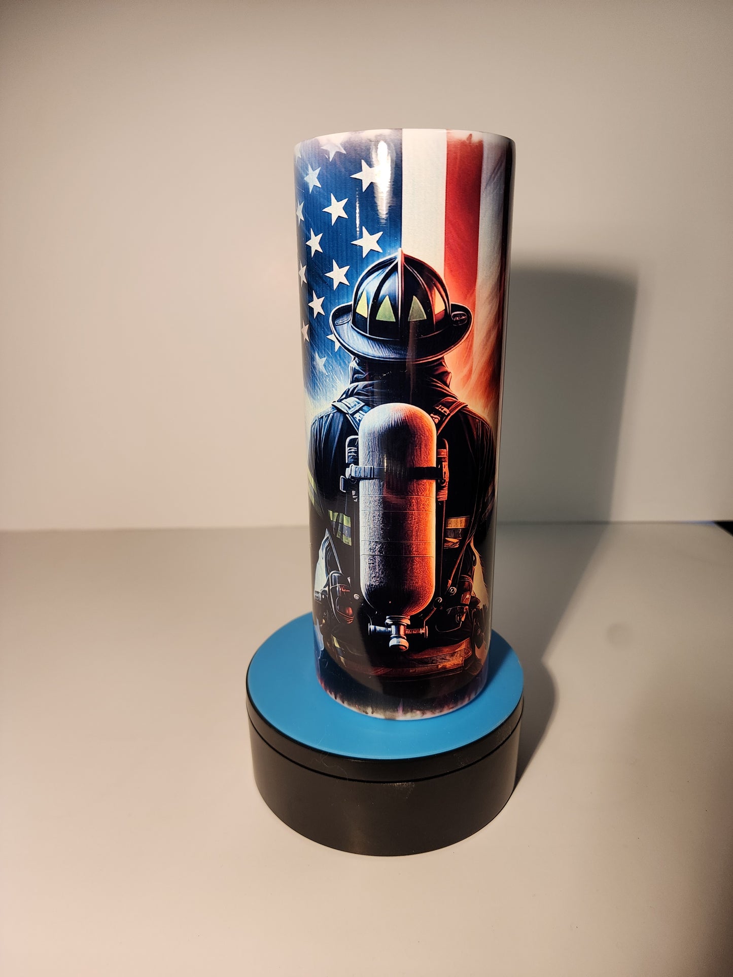 Firefighter Stainless Steel Tumbler with Lid & Straw-20 oz