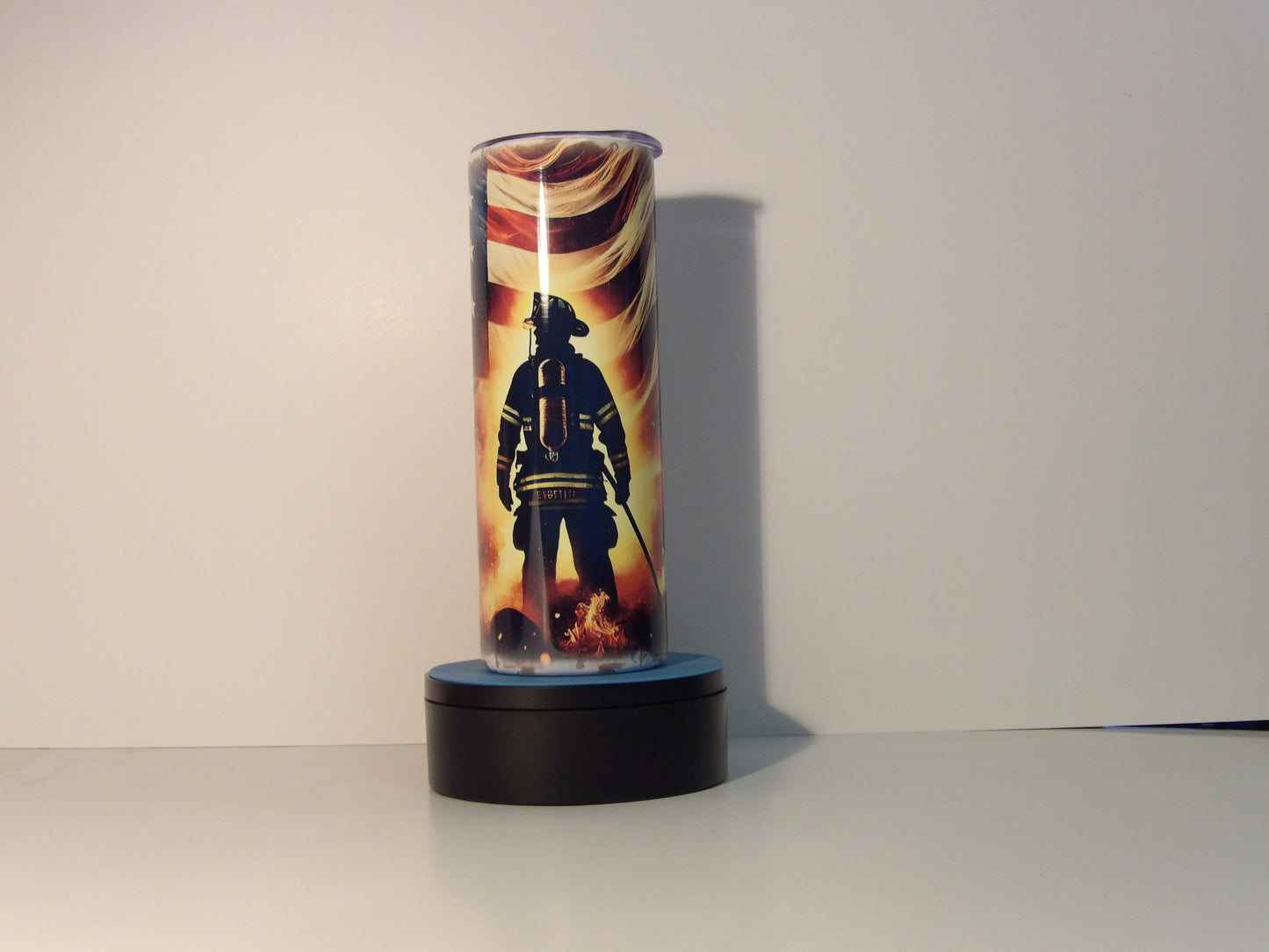 Firefighter Stainless Steel Tumbler with Lid & Straw-20 oz