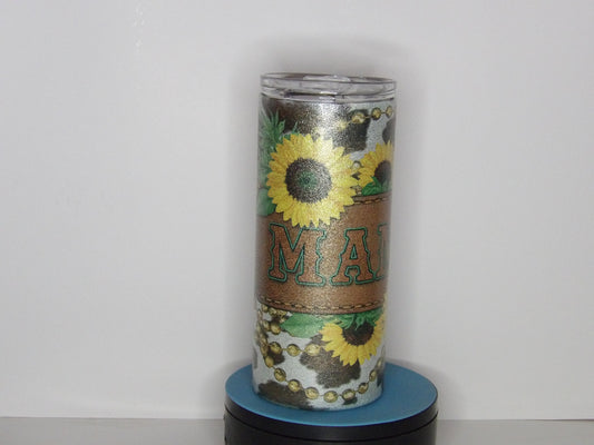 Glitter Sublimation Tumbler | Handmade & Custom Drinkware