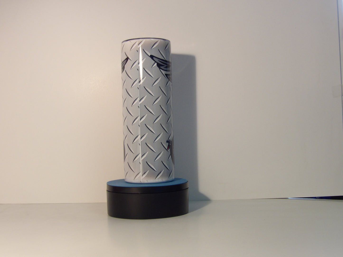 Orange 7-Harley-Davidson Inspired Tumbler – Diamond Plate & Bike Design