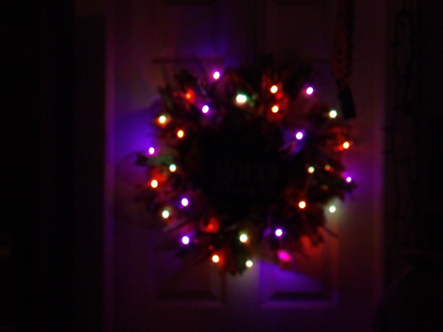 Handmade Halloween Deco Mesh Wreath with Lights – "Hocus Pocus" Cauldron Centerpiece, USA Made
