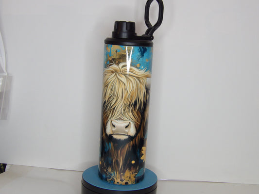 Water Bottle Tumbler 20 oz– Insulated Drink Bottle with Lid | Handmade Stainless Steel Travel Bottle
