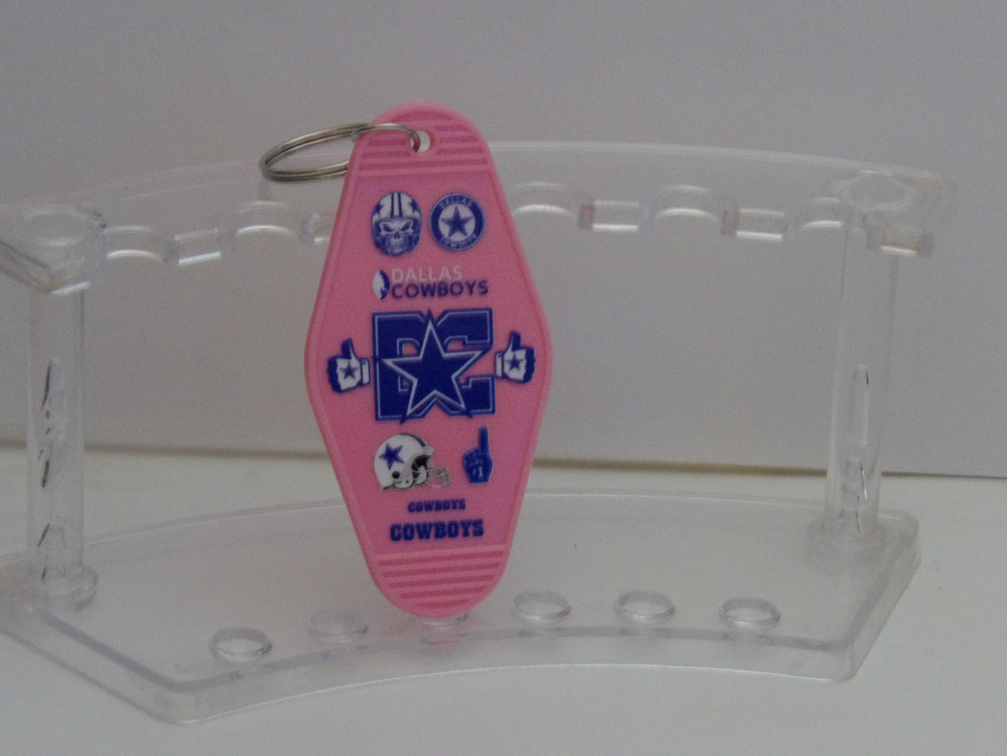 Retro Hotel Keychain with UV DTF Design