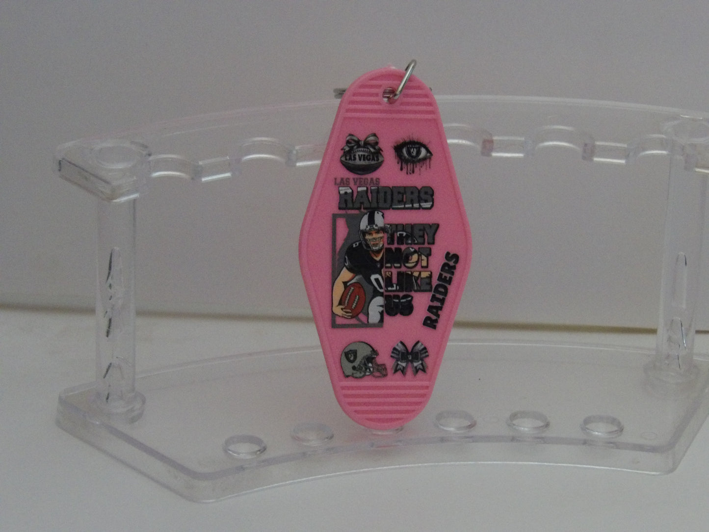 Retro Hotel Keychain with UV DTF Design