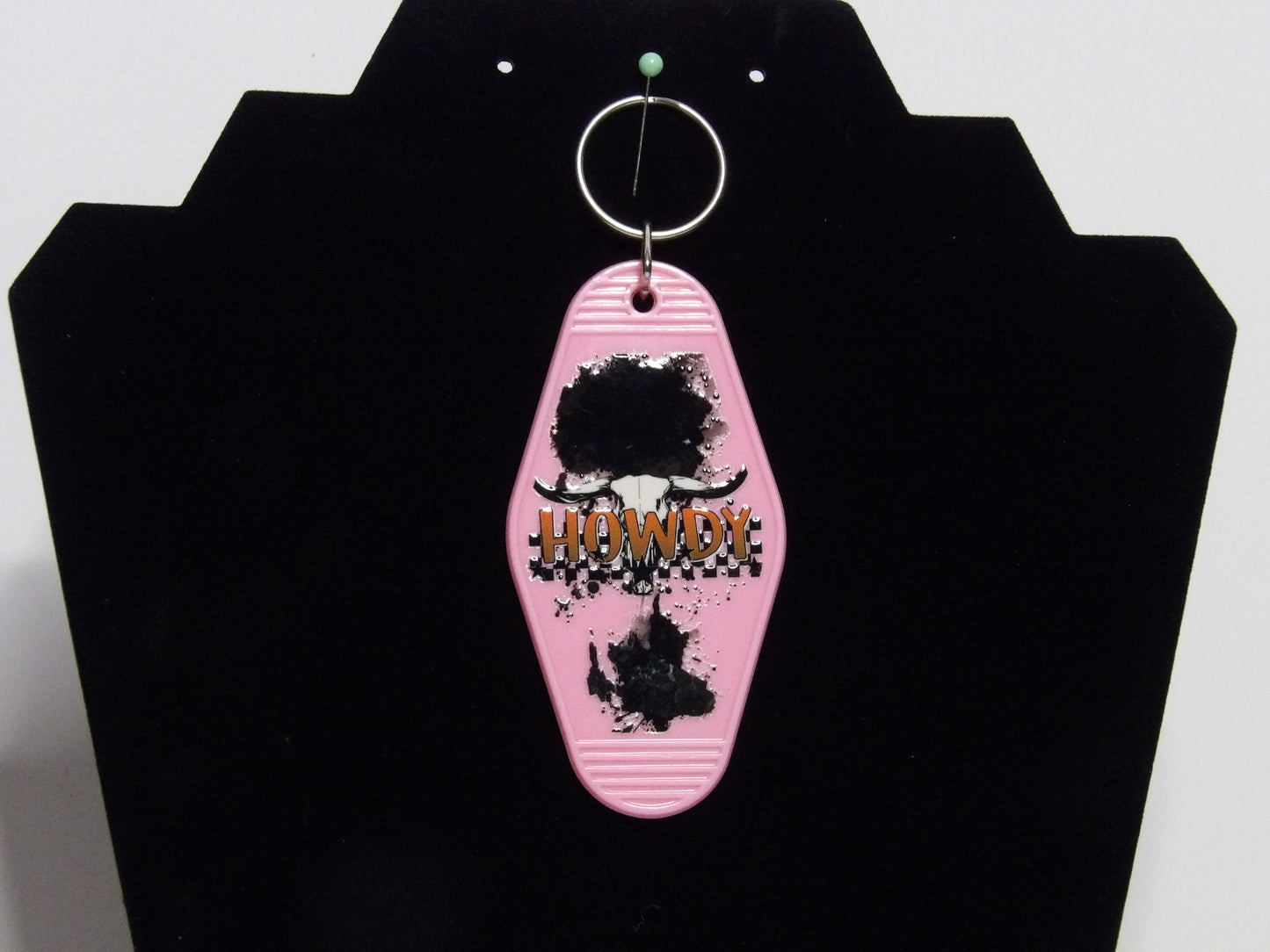 Retro Hotel Keychain with UV DTF Design