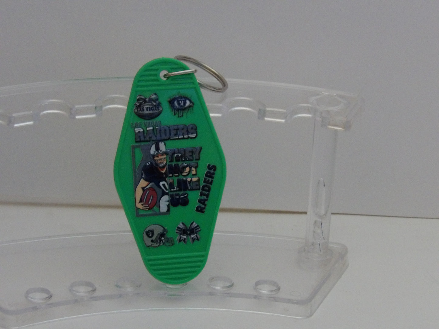 Retro Hotel Keychain with UV DTF Design