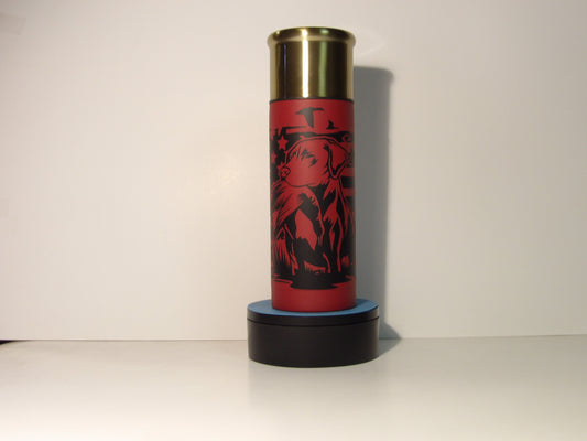 Shotgun Shell Thermos – Handmade Stainless Steel Travel Bottle