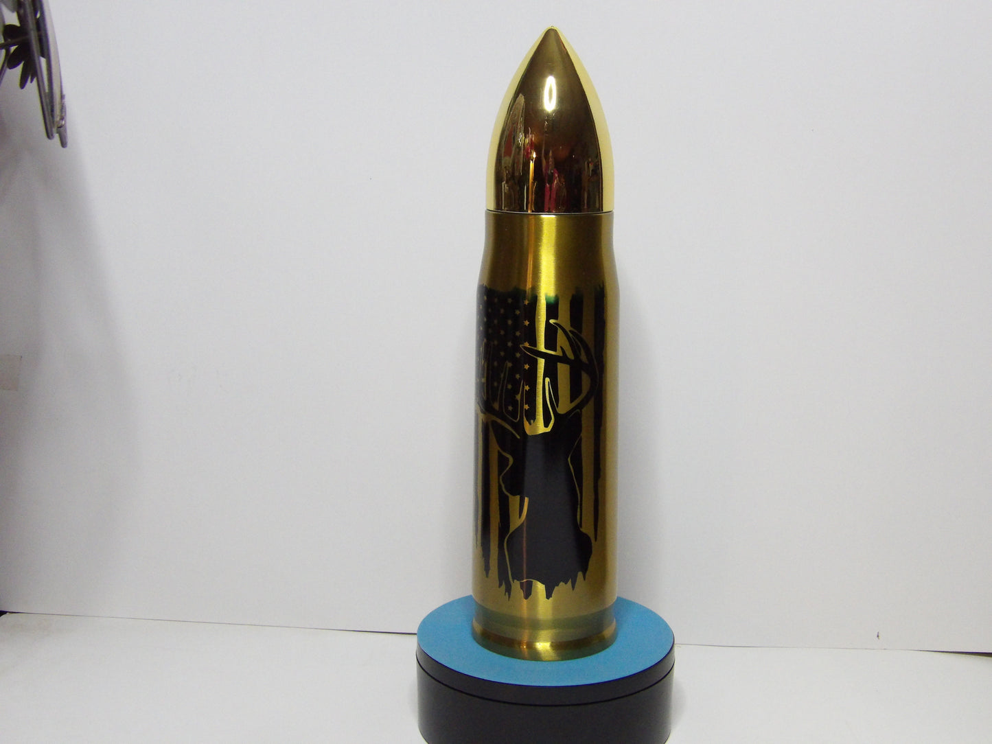 Bullet-Shaped Hunting Thermos – 17oz Stainless Steel Hot & Cold Flask | "I'd Rather Be Hunting"