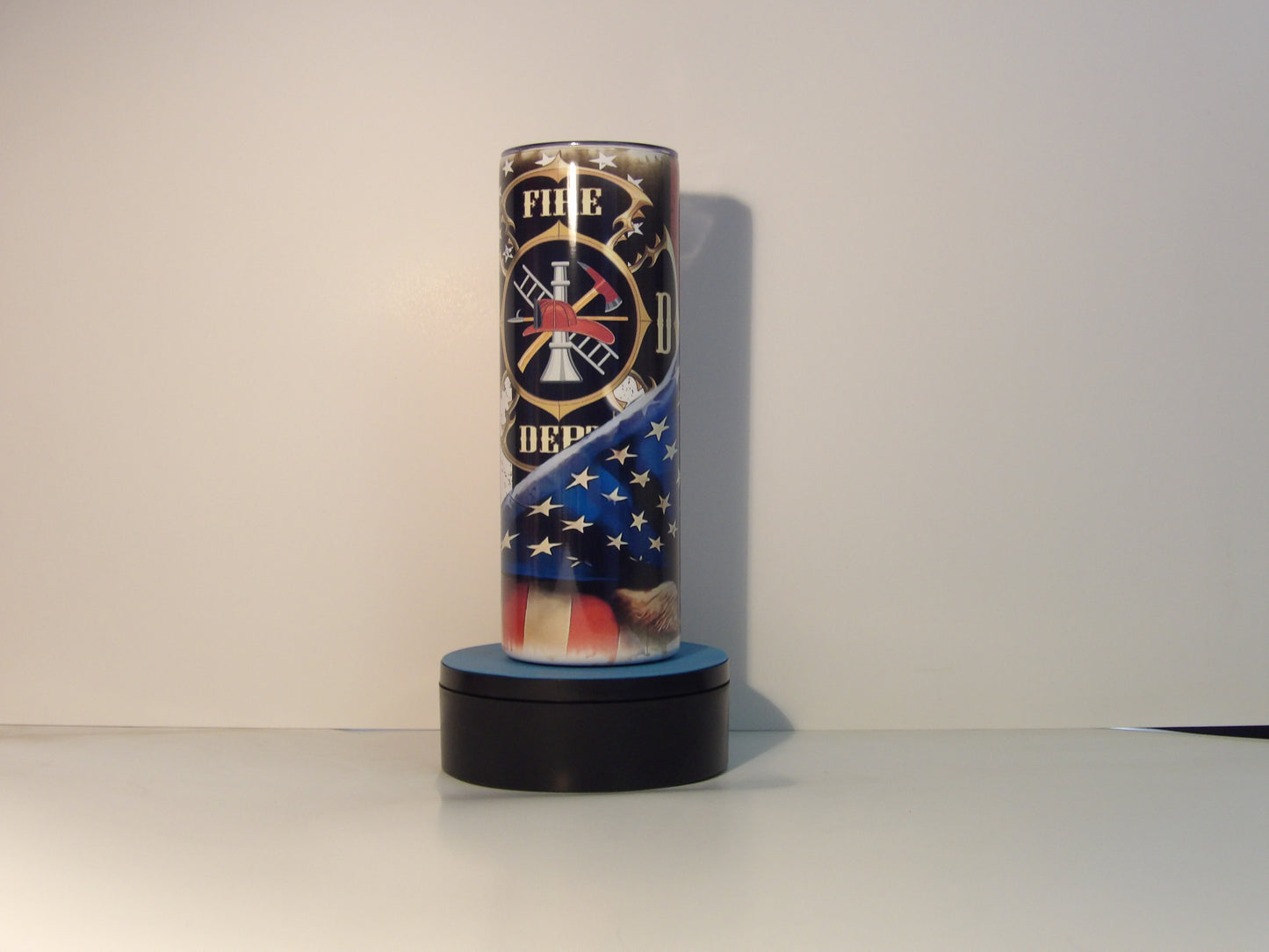 Firefighter Stainless Steel Tumbler with Lid & Straw-20 oz