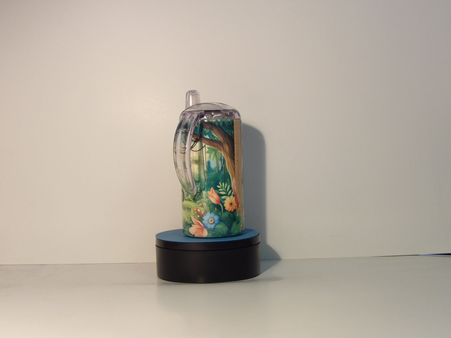 Red 6-Baby Monkey Jungle Sippy Cup and Tumbler – Stainless Steel with Handles and Lid