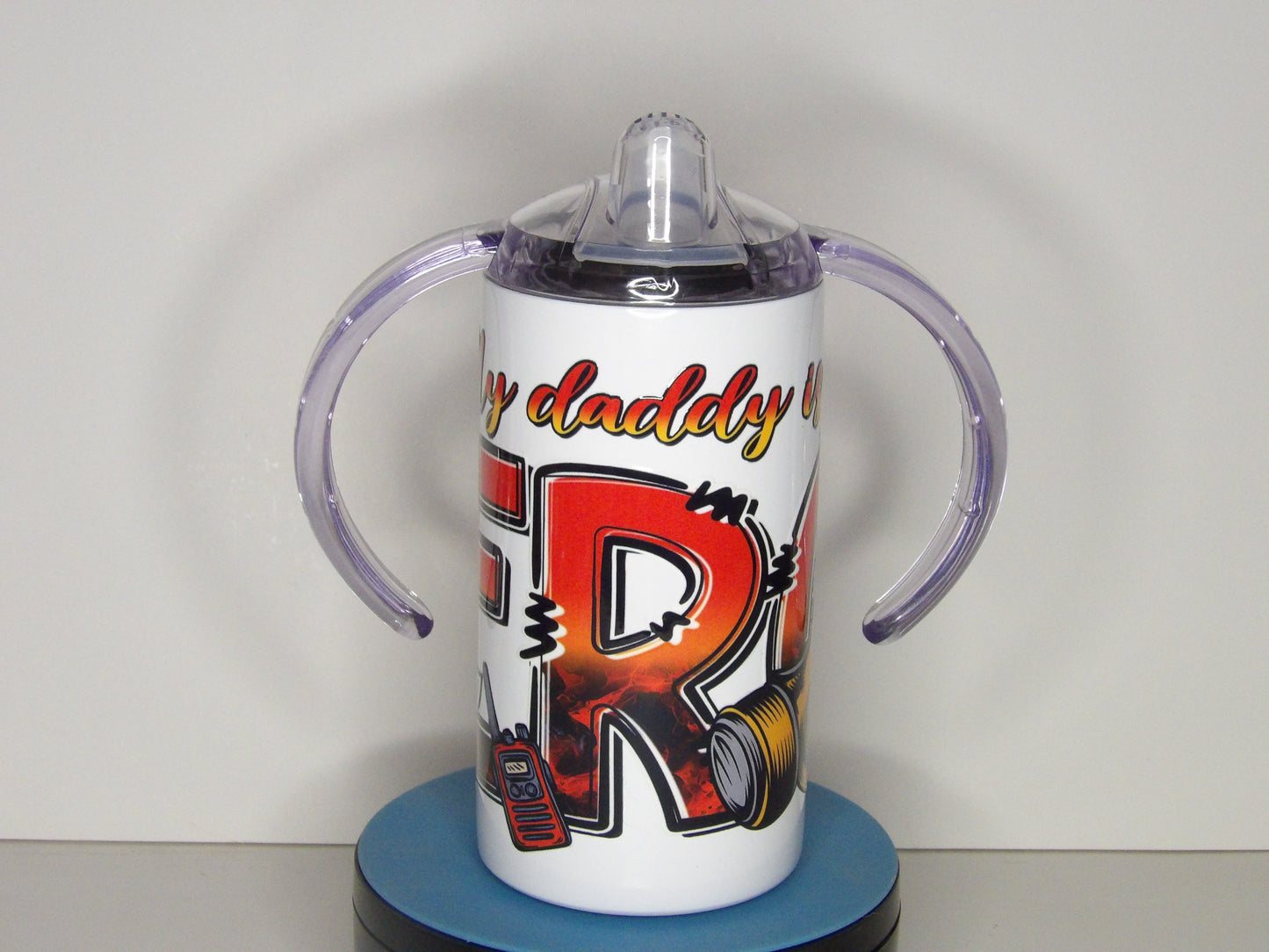 Purple 22-🔥 “My Daddy is My Hero” Sippy Cup (Firefighter Design)