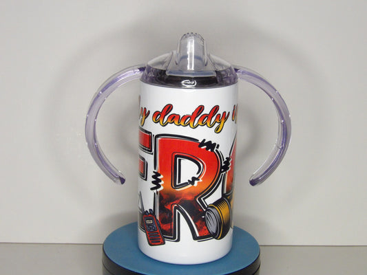 Purple 22-🔥 “My Daddy is My Hero” Sippy Cup (Firefighter Design)