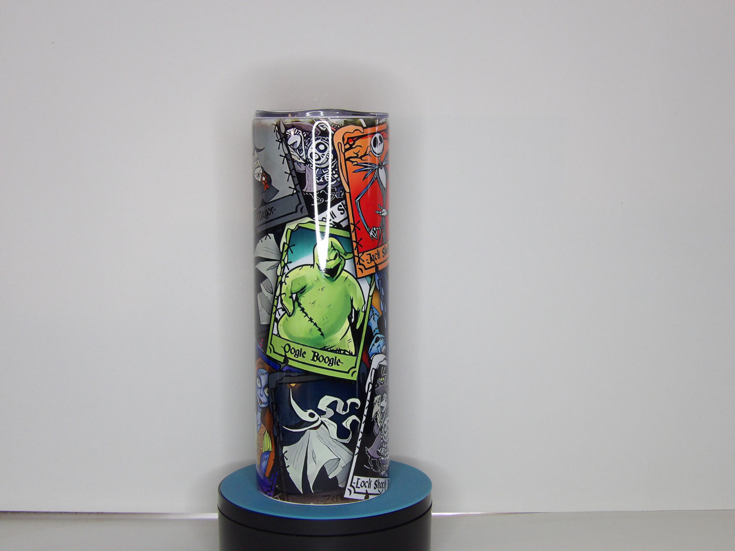 Yellow 18-NBC-🎃 Nightmare-Inspired 20 oz Tumbler – Handmade in the USA with Straw