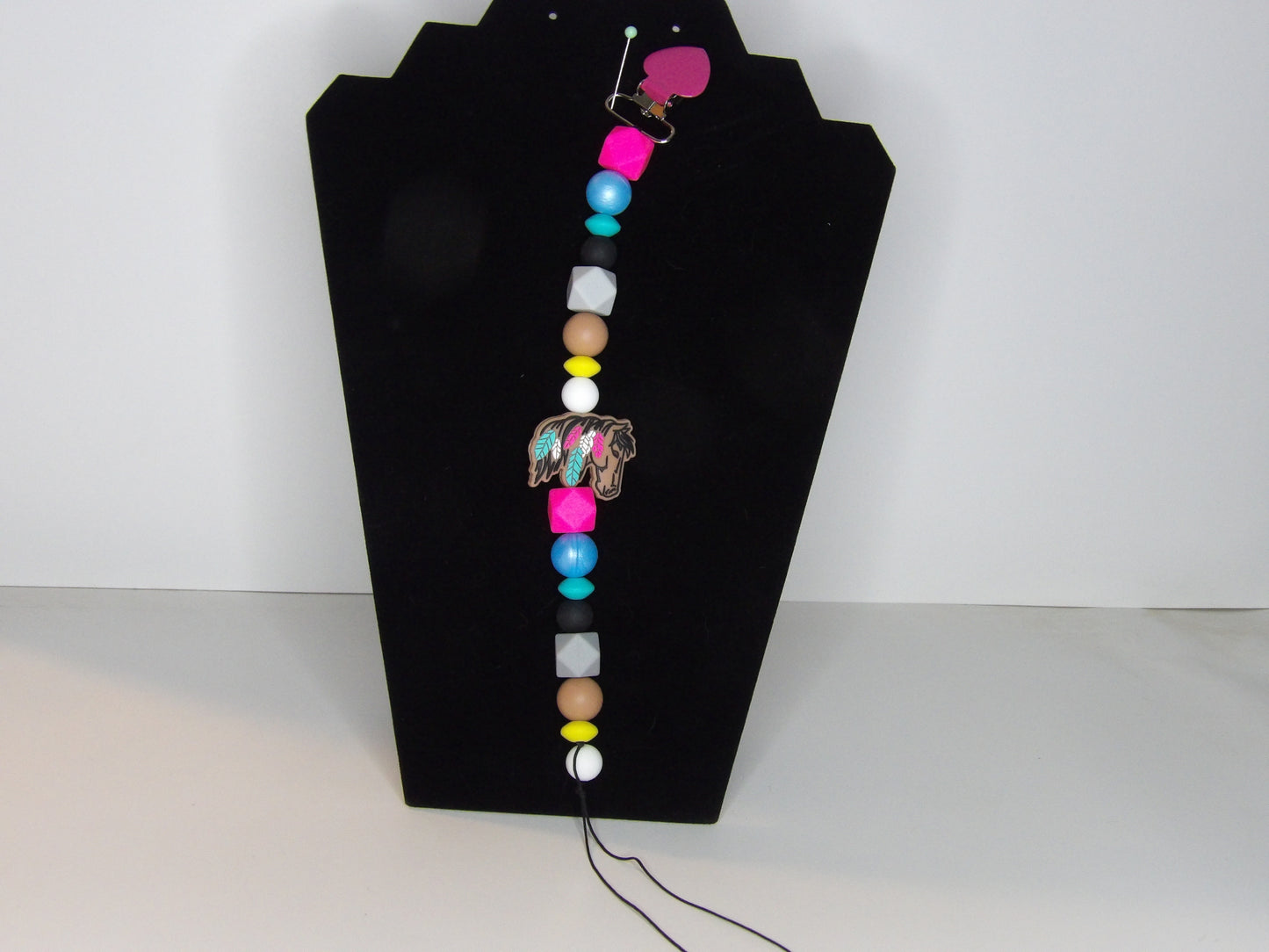 Handmade Silicone and Beaded Pacifier Clip – Cute and Functional Pacifier Holder, USA Made