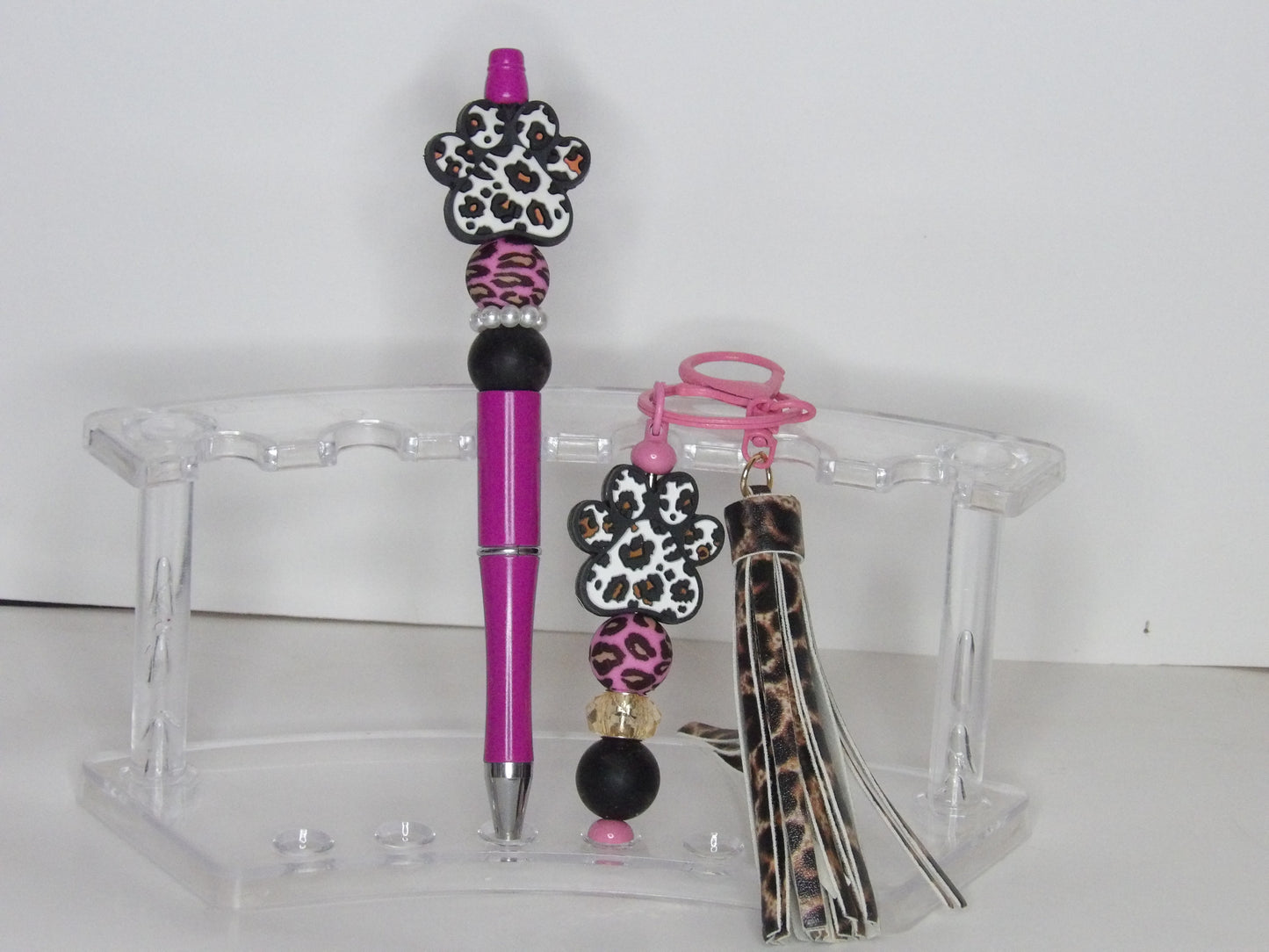 Beaded Pen & Keychain Sets with Bow or Tassel – Handmade in the USA