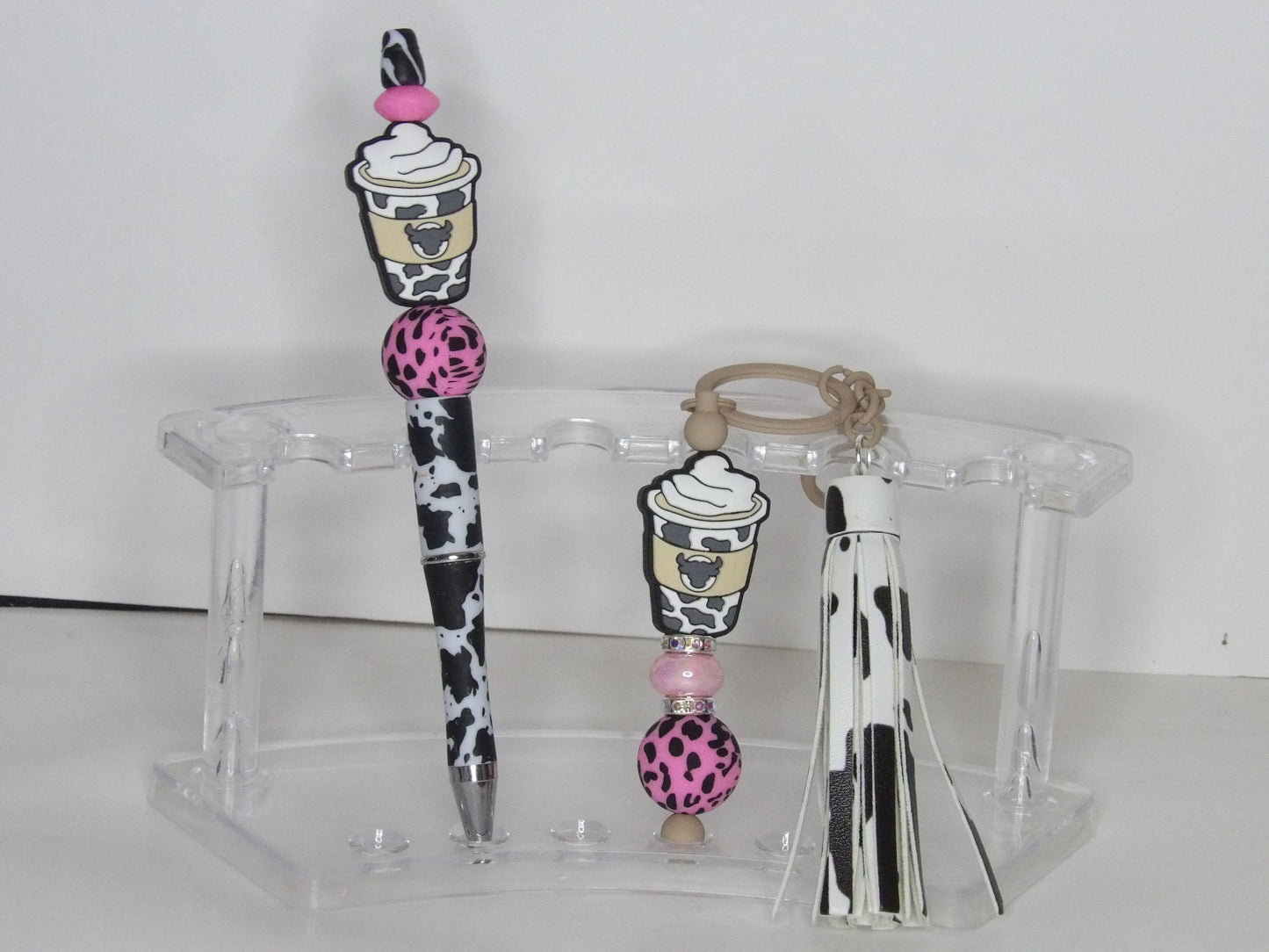Beaded Pen & Keychain Sets with Bow or Tassel – Handmade in the USA