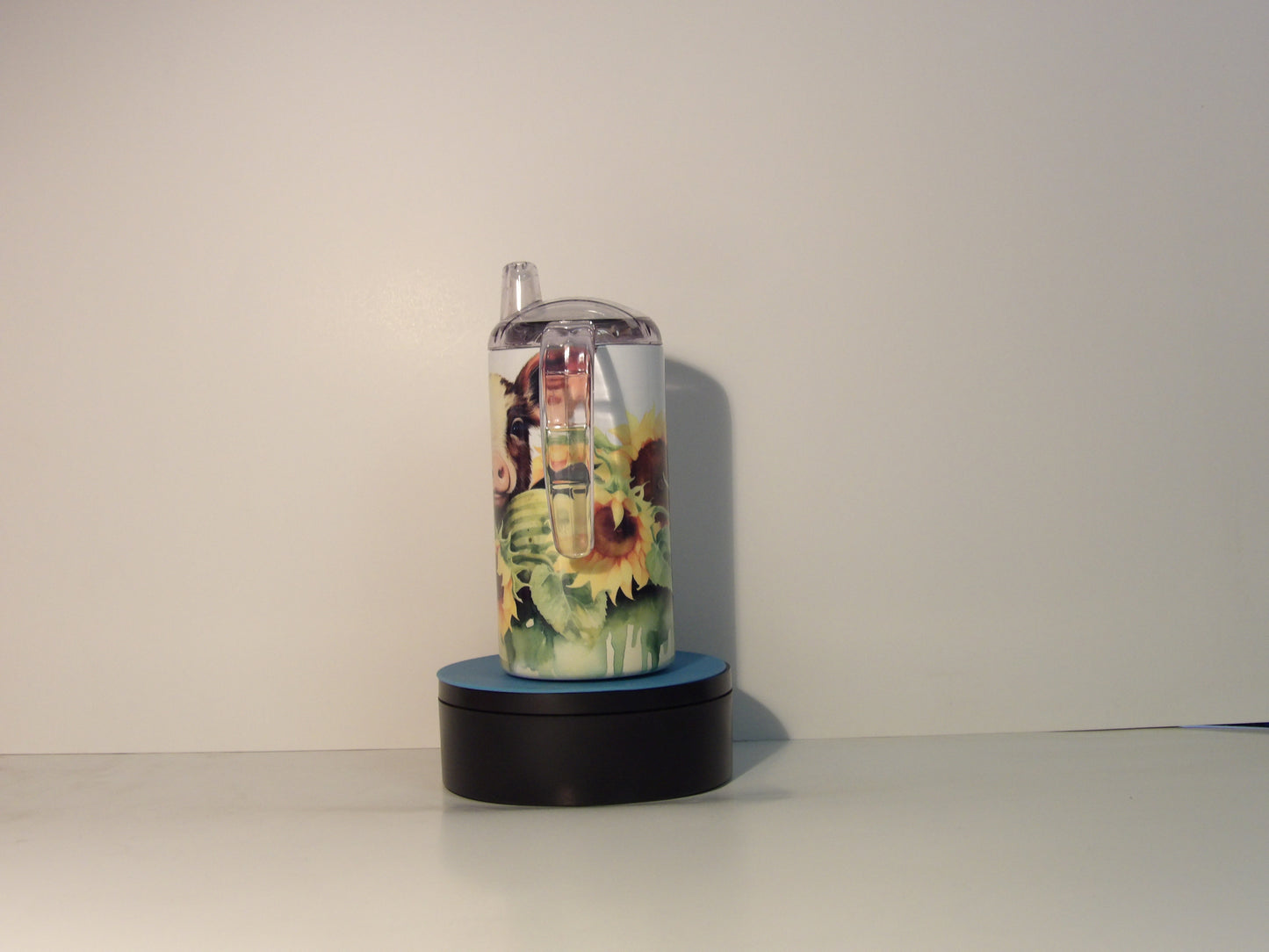 Red 8-Sunflower Piglet Sippy Cup and Tumbler – Stainless Steel with Handles and Lid