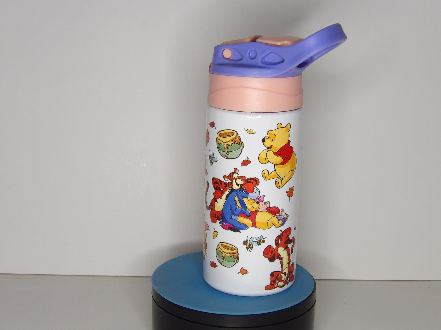 Yellow 38-Pooh and Friends Stainless Steel Kids Bottle – Pop-Up Straw Lid