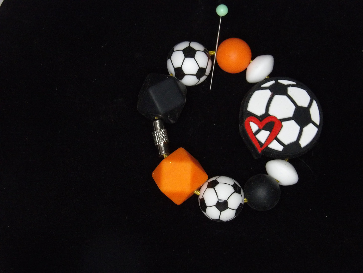 Beaded School Spirit Cup Charm – Handmade in the USA