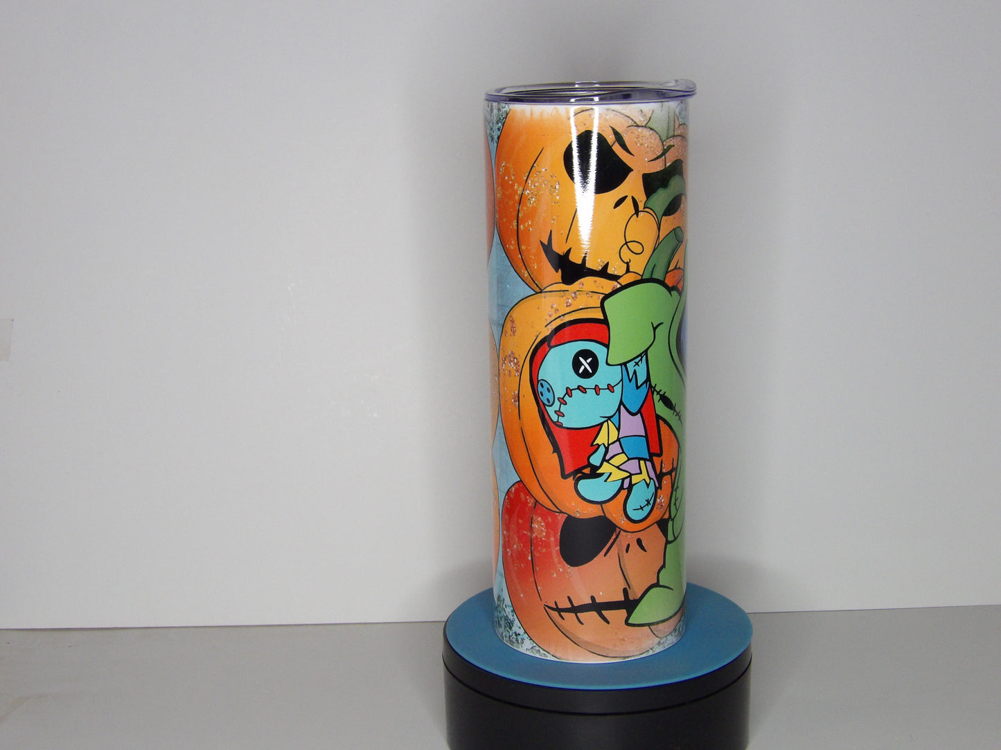 Yellow 32-🎃 Stitch with Pumpkins Halloween Tumbler