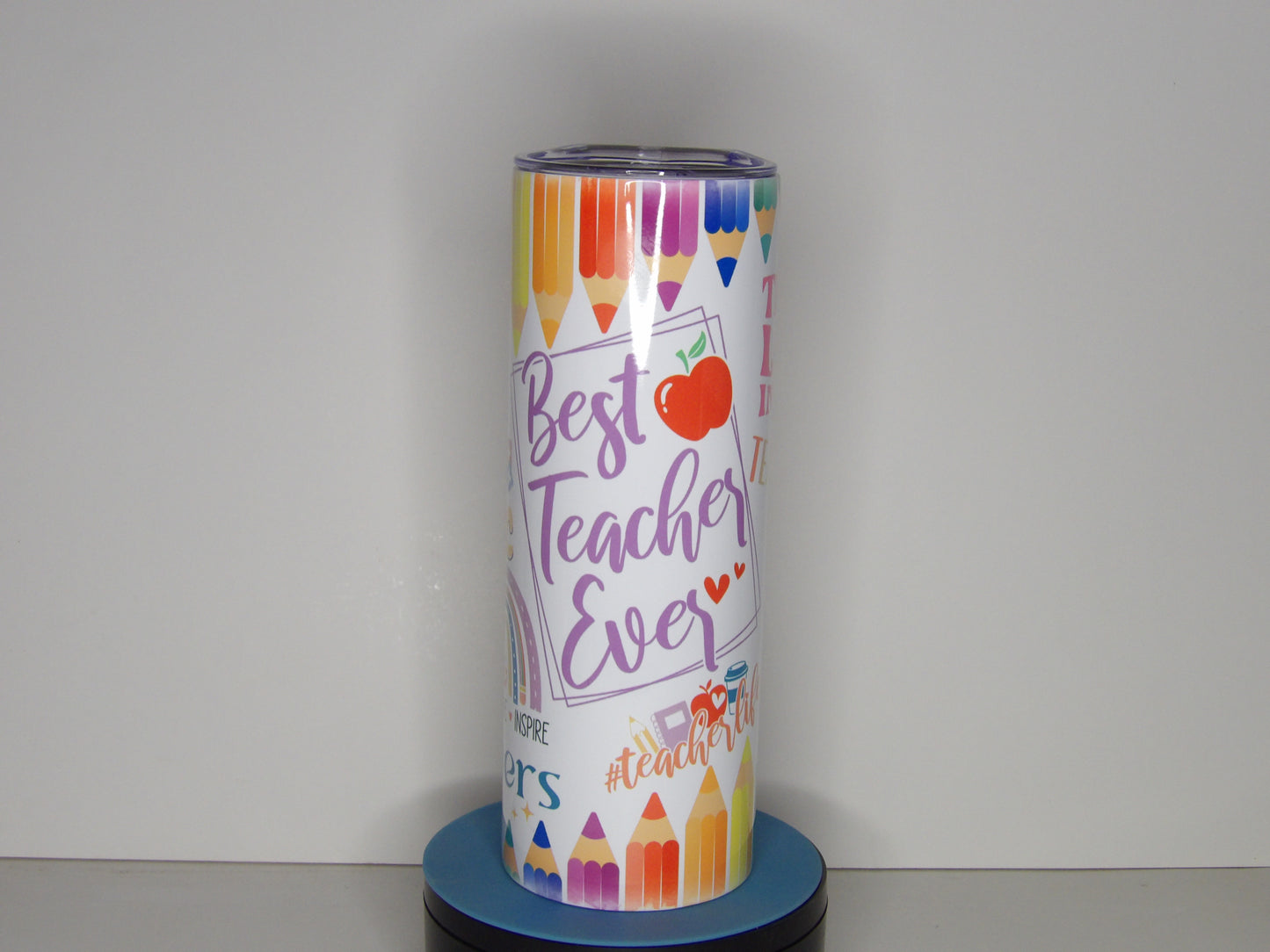 Teacher Stainless Steel Tumbler with Lid & Straw-20 oz