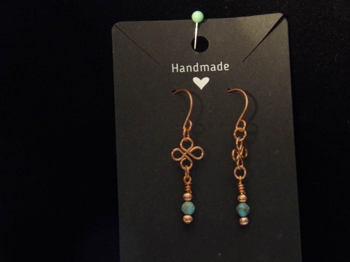 Handcrafted Wire-Wrapped Stone Bead Earrings – Made in the USA