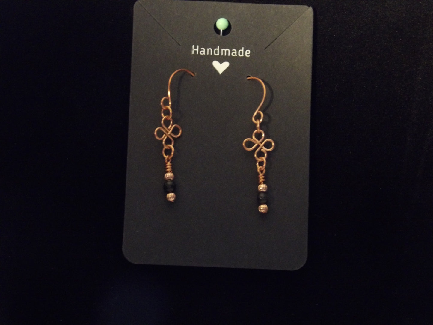 Handcrafted Wire-Wrapped Stone Bead Earrings – Made in the USA