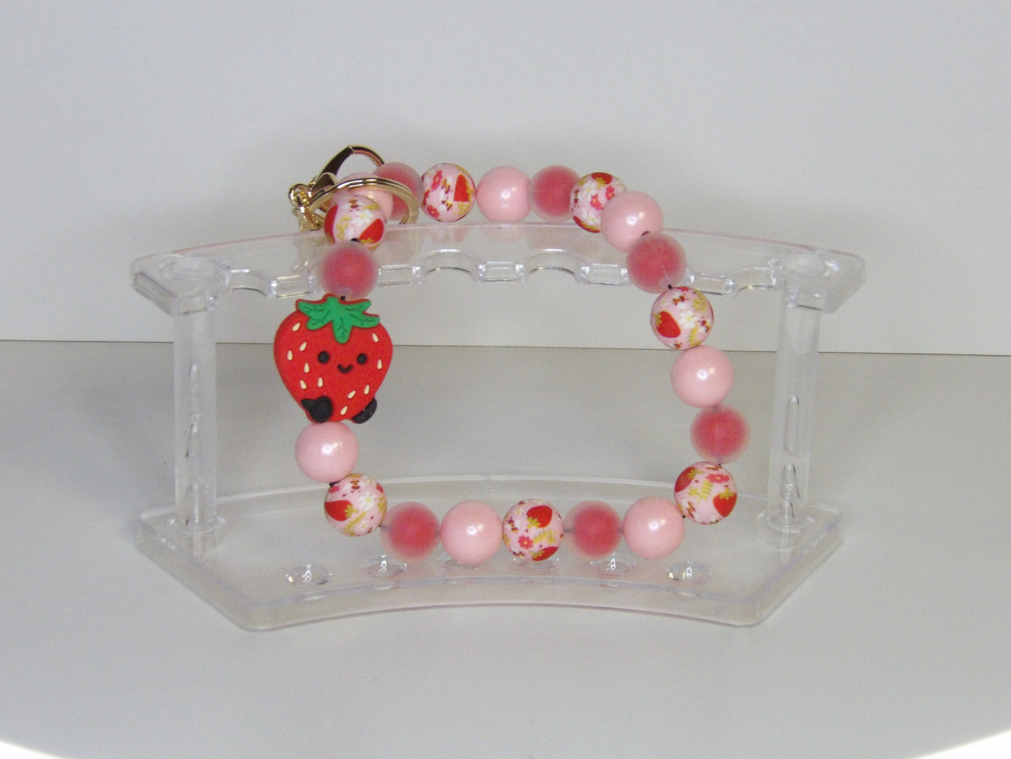 Handmade Beaded Wristlet Keychain with short tassel – Silicone Beads, USA Made