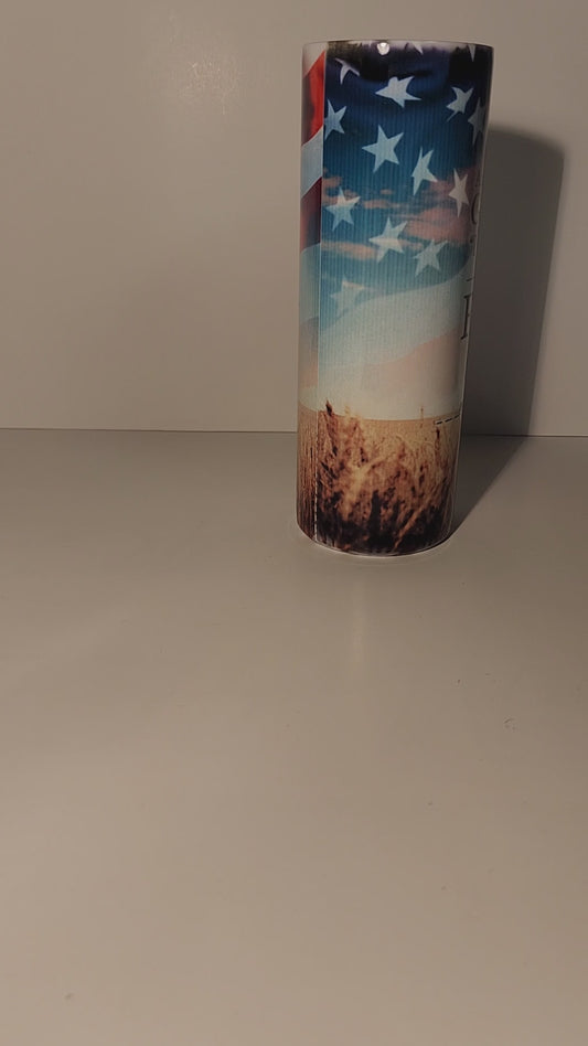 Patriotic Farmer Design Tumbler