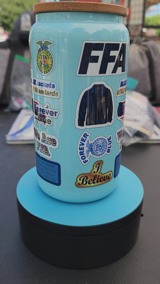 FFA Blue Shimmer Glass Mug