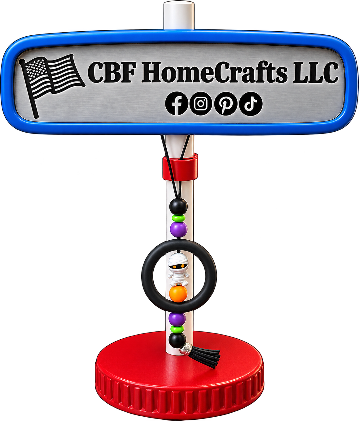 Holiday Car Charms with Short Tassels – Handmade Seasonal Rearview Mirror Accessories