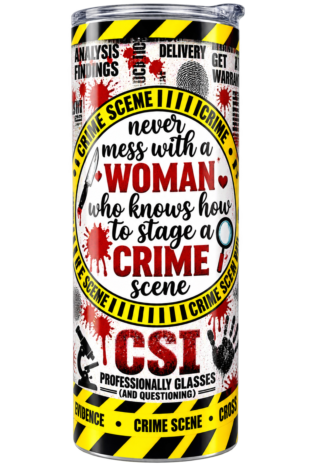 Spooky and True Crime 20 oz Handmade Stainless Steel Tumbler