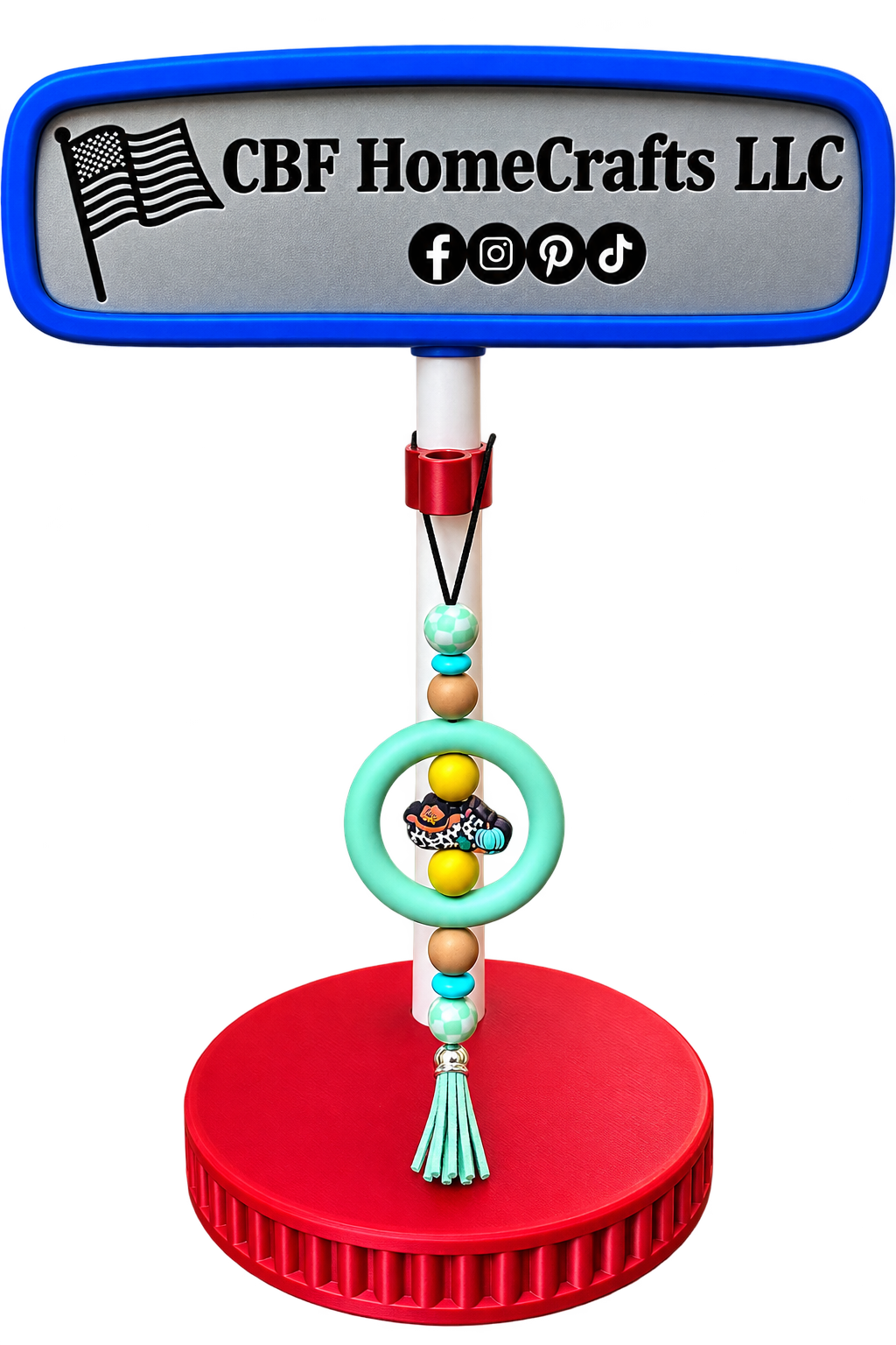 Holiday Car Charms with Short Tassels – Handmade Seasonal Rearview Mirror Accessories