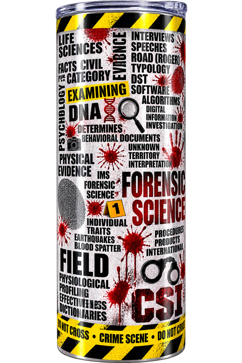 Spooky and True Crime 20 oz Handmade Stainless Steel Tumbler