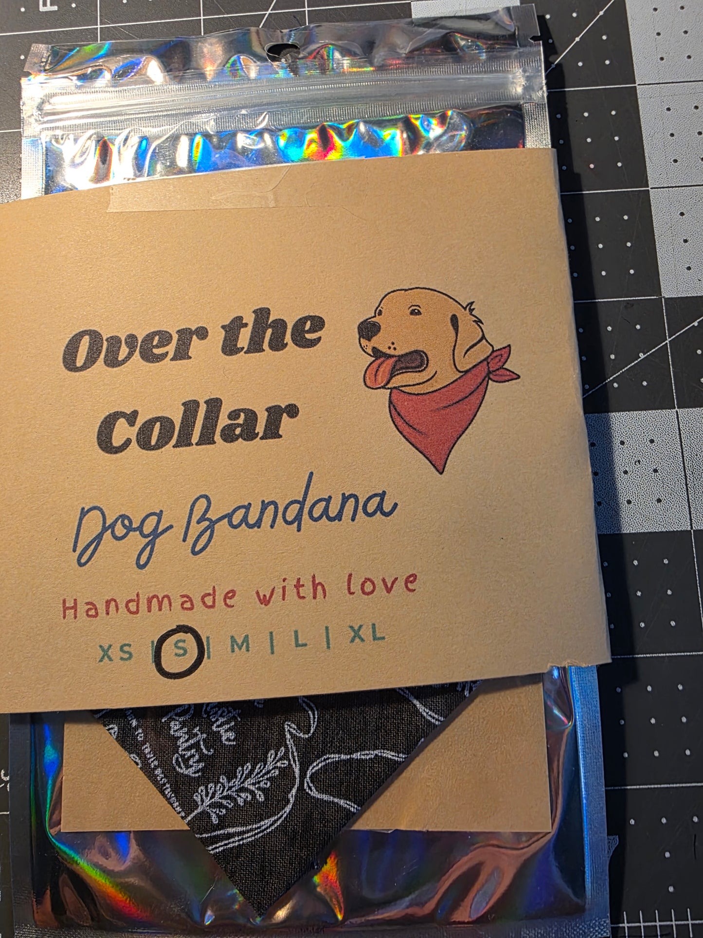 Small Over-the-Collar Dog Bandana – Handmade Pet Bandana for Dogs & Cats