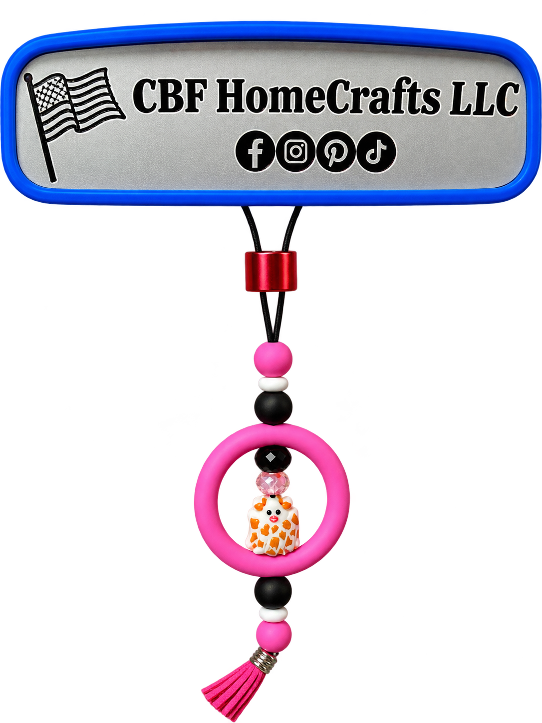 Holiday Car Charms with Short Tassels – Handmade Seasonal Rearview Mirror Accessories