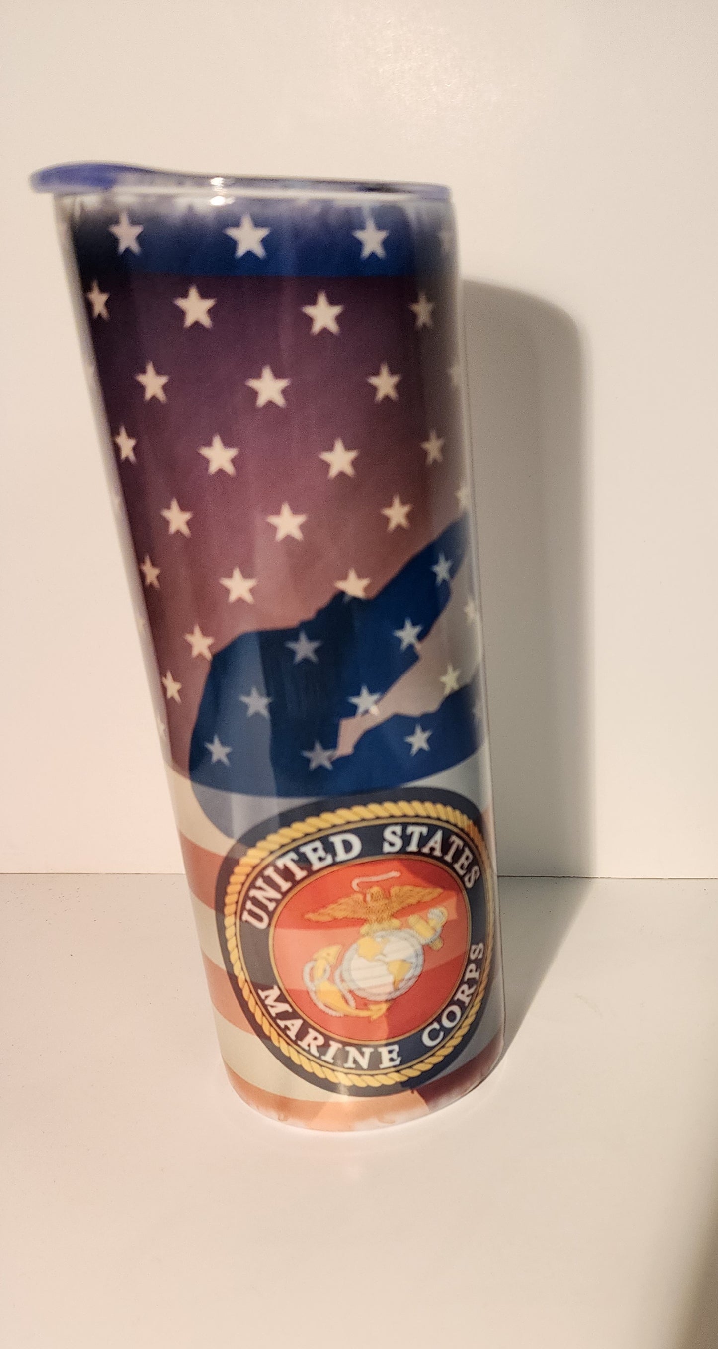 Marine with Eagle and Soldier Tumbler