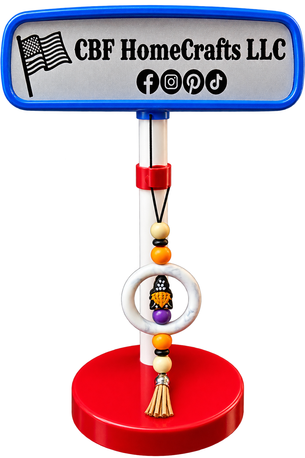 Holiday Car Charms with Short Tassels – Handmade Seasonal Rearview Mirror Accessories
