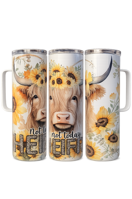 Skinny Handled Stainless Steel Tumbler 20 oz