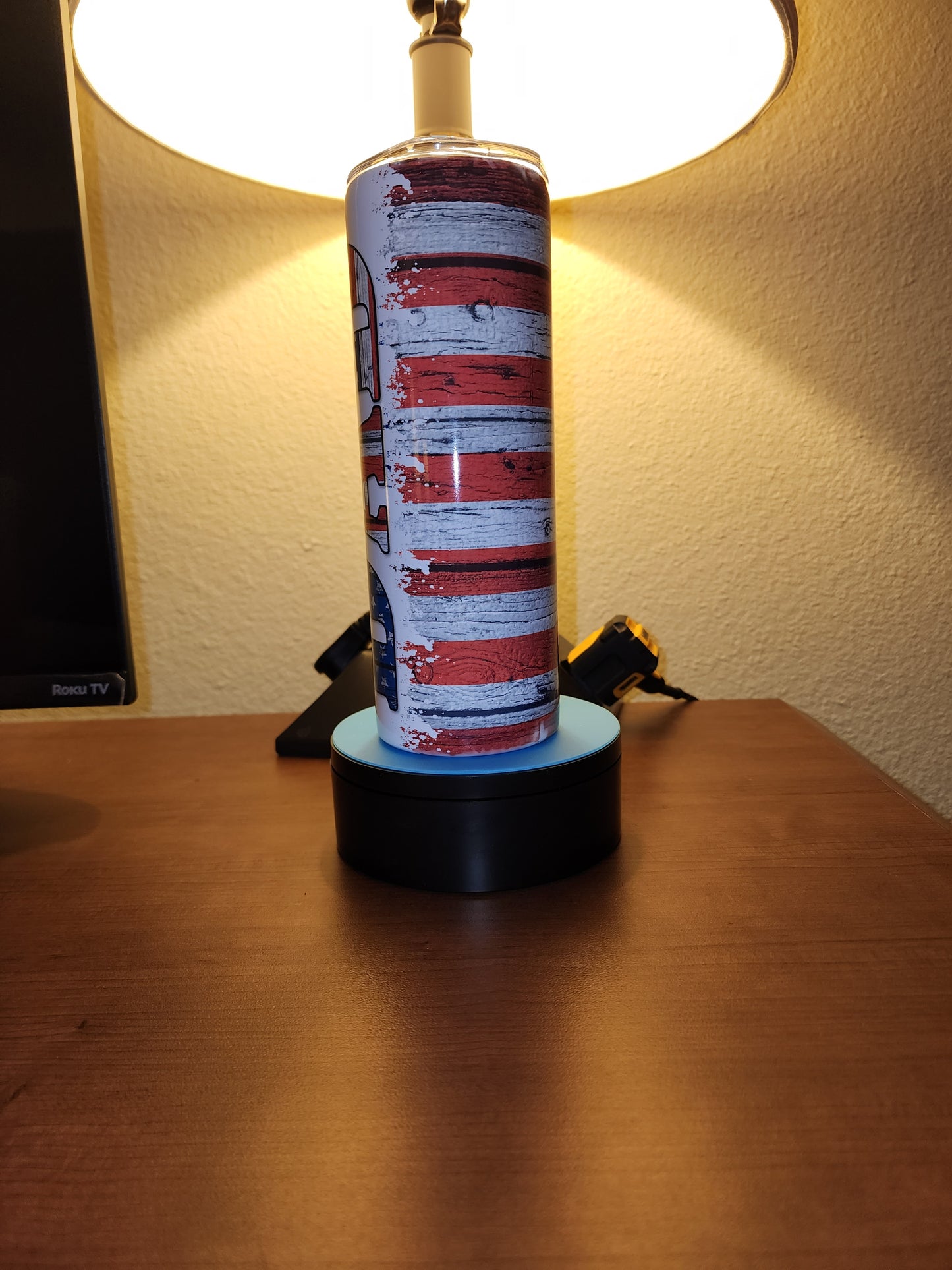 Patriotic "DAD" Tumbler – American Flag Design
