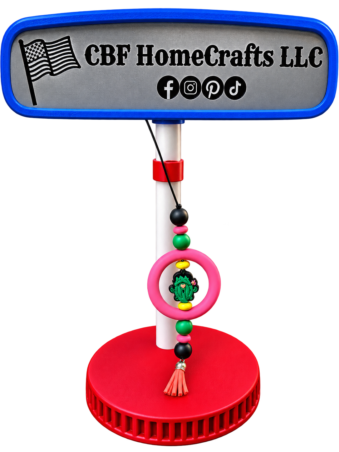 Holiday Car Charms with Short Tassels – Handmade Seasonal Rearview Mirror Accessories