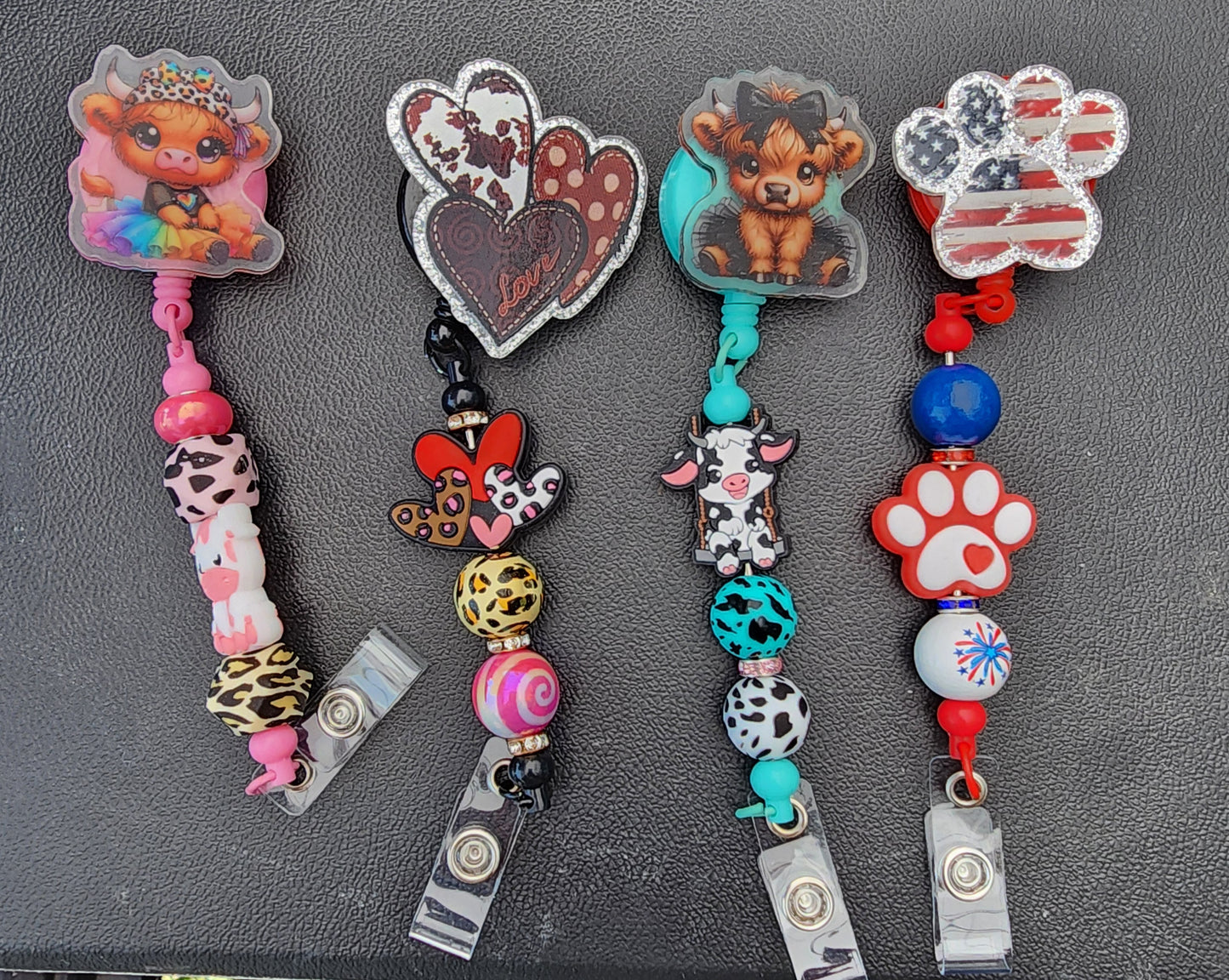 Beaded and Acrylic Badge Reels
