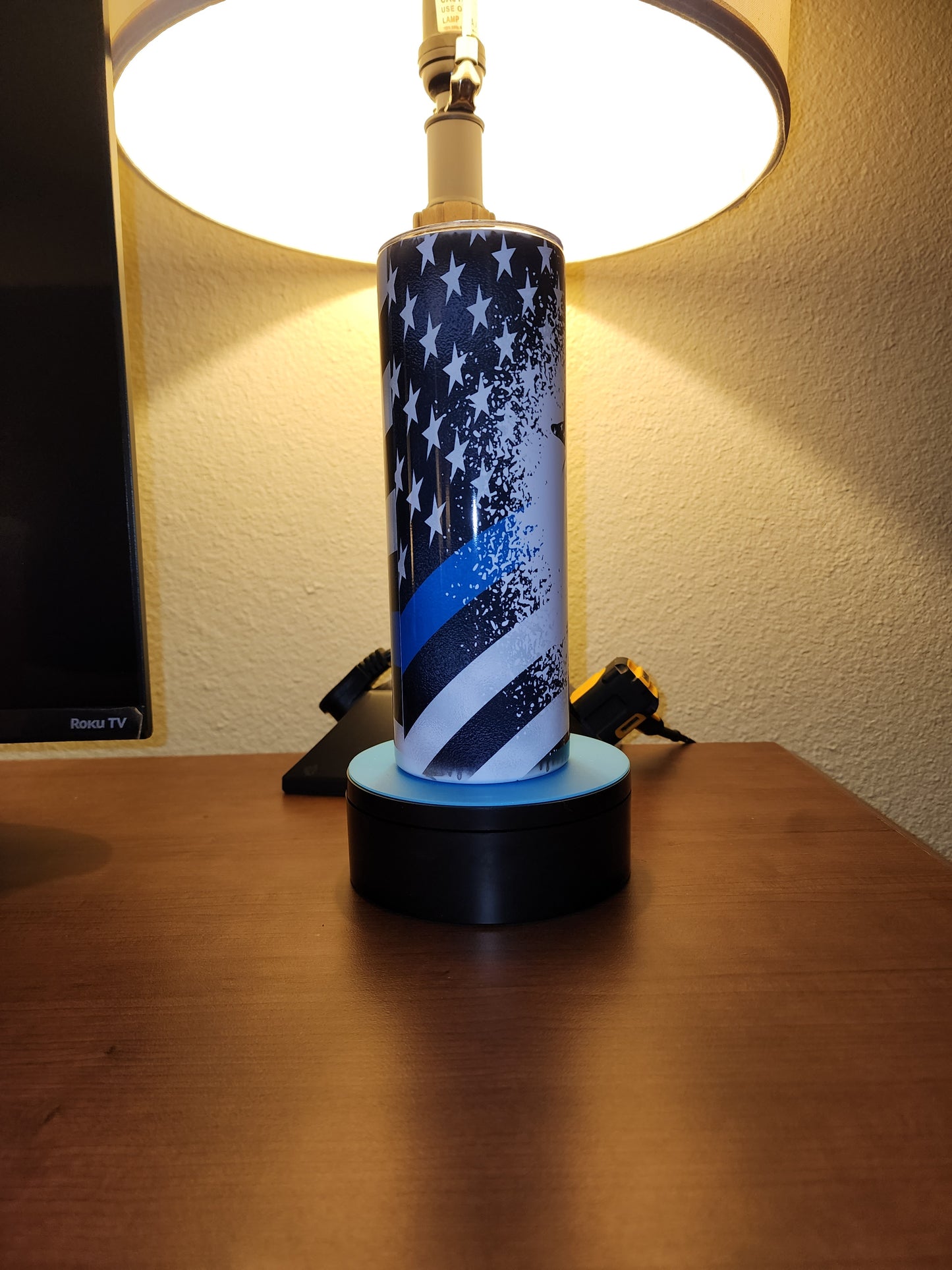 Police Wife Tumbler – Thin Blue Line Design