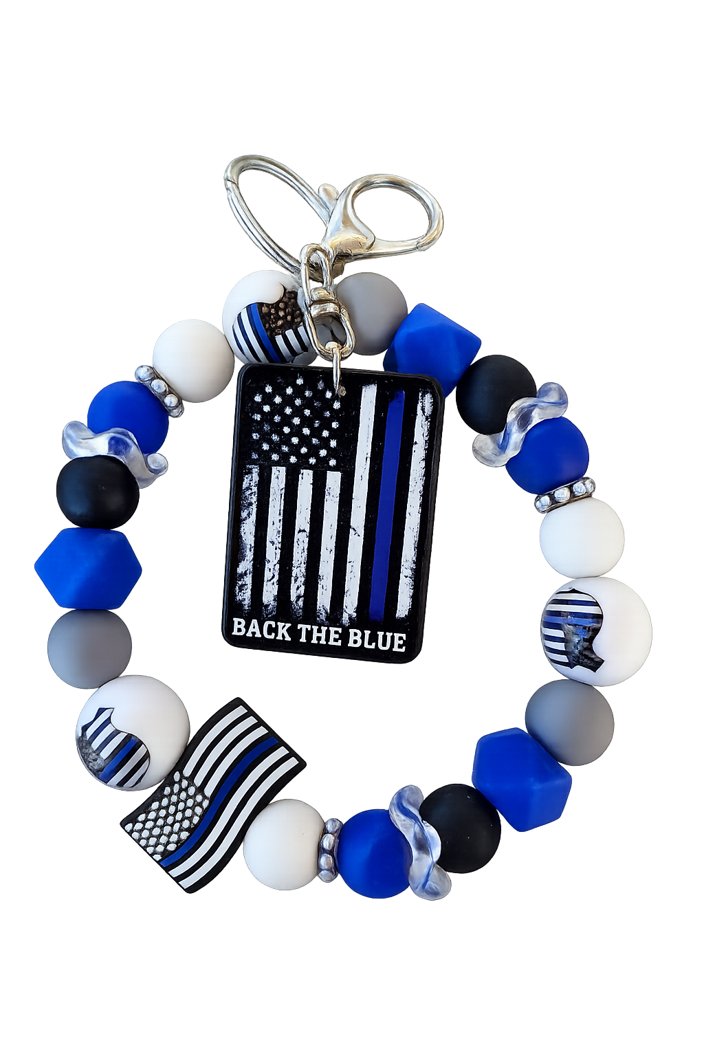 Handmade Beaded Wristlet Keychains with Acrylic Charms – Unique Designs