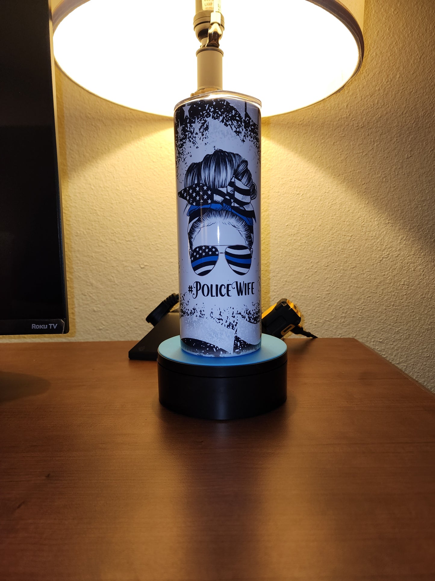 Police Wife Tumbler – Thin Blue Line Design