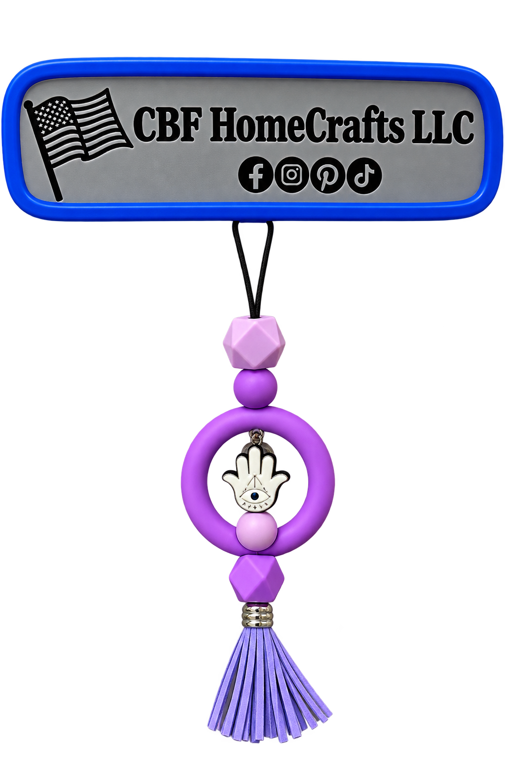 Holiday Car Charms with Short Tassels – Handmade Seasonal Rearview Mirror Accessories